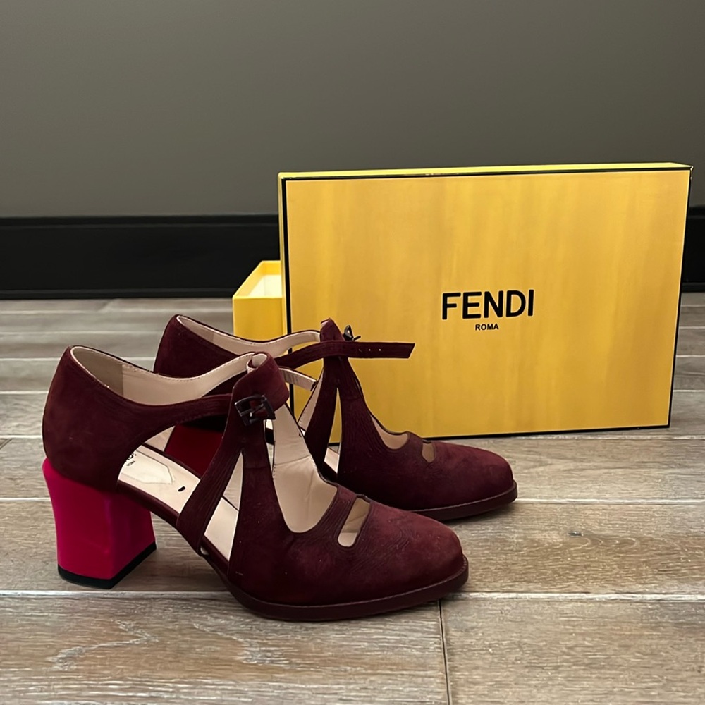 Fendi suede heels
